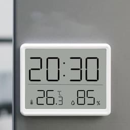 ABS Wall-Mounted Digital Clock Multifunctional Temperature Humidity Meter
