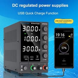 1PCS Adjustable Power Supply 30V 10A 60V 5A with USB & Type C Regulated Switching Lab Bench Power Supply(DPS605U 60V 5A)
