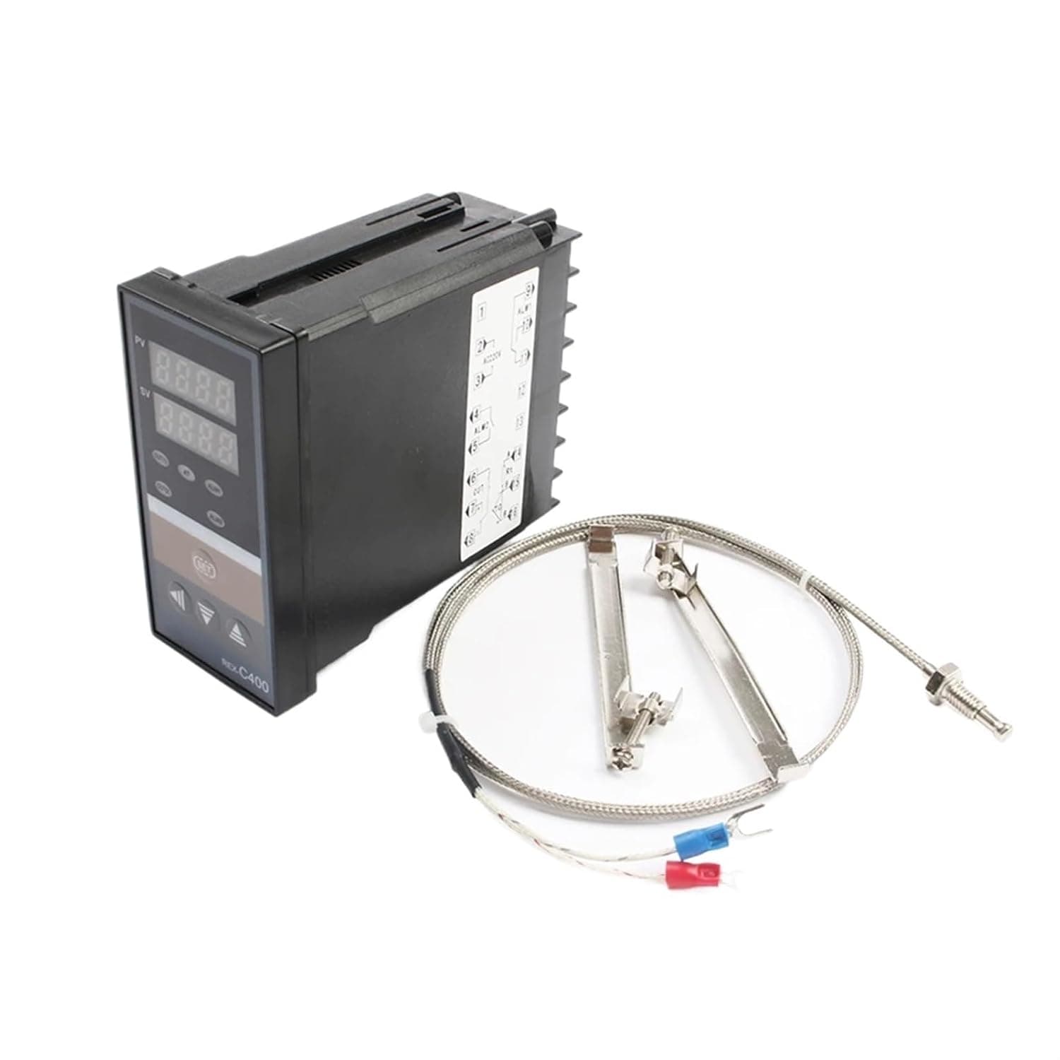 Dual Digital PID Temperature Controller REX-C400 with Sensor K thermocouple M6 SSR Reply Output SSR-40DA REXC-400 220V ~240V