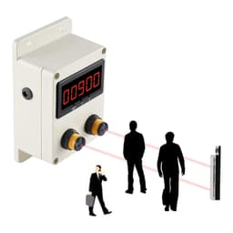 Digital Visitor Counter for Markets and Shopping Malls, Infrared Sensor Counting Range 0-99999, Reflector Seng Di 70cm/2m/6m, Track Customer Traffic