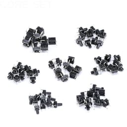 70Pcs Middle 4pin 6X6x4.3/5/6/7/8/9/10mm Switch Tactile Push Button Switches DIP 4P Micro