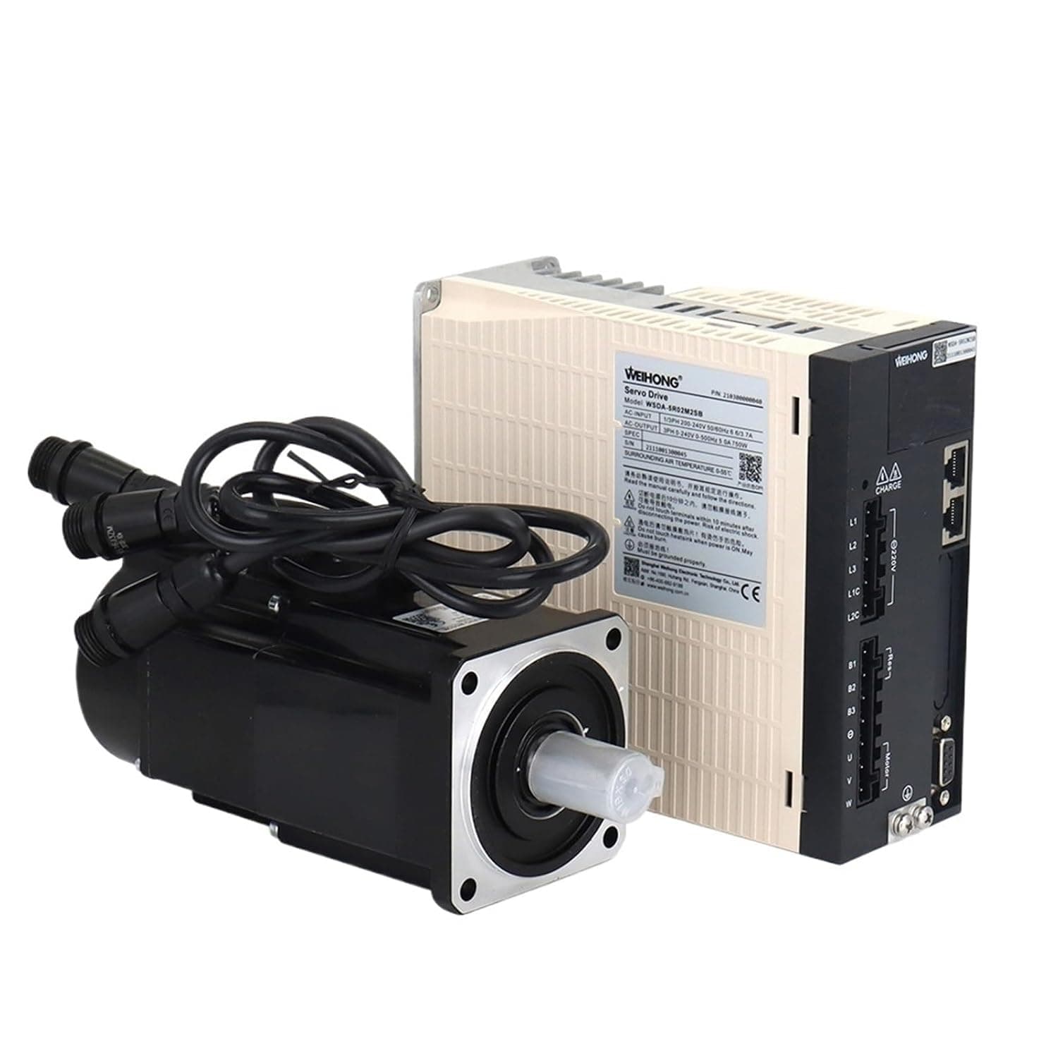 750W Bus Type Servo Motor Driver Kits 2.39N.m 220V 5A Absolute Value with Brake for CNC Router