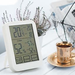 ABS Digital LCD Large Screen Touch Temperature Humidity Meter with Backlight