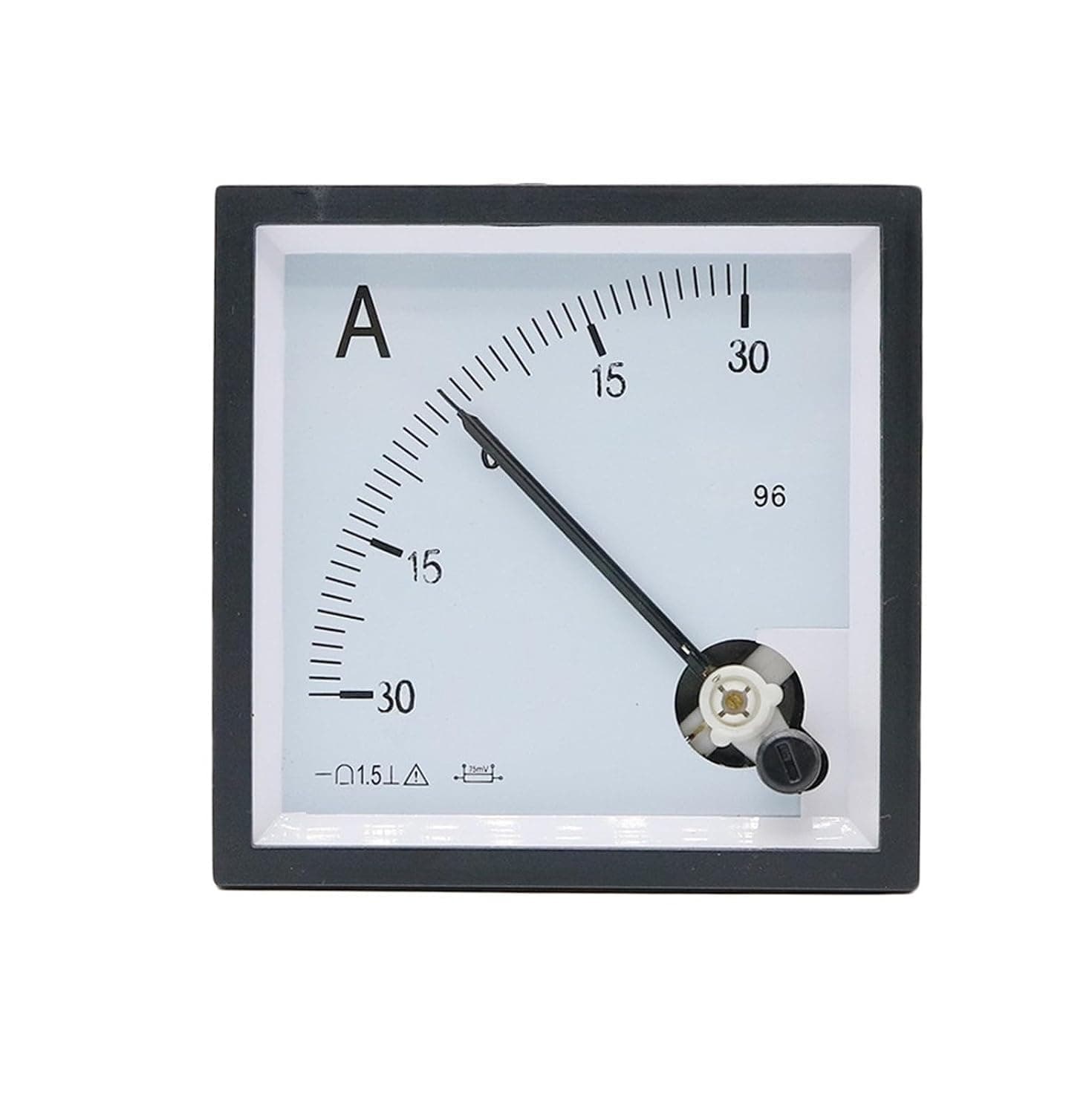 SQ-96 DC Pointer Type 30A/50/100A Analog Ammeter Panel Current Meter 75mv 96x96mm 1Pcs(50A -0-50A)