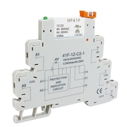 Relay Mounting with LED 6A Ultra-Thin Electromagnetic Relay HF41F 12-ZS 24-ZS DC 12V 24V 1pcs(12v with Orange Base)