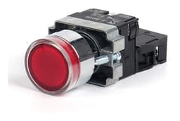 GUMMMY 22mm Momentary XB2-BW3361 Round Push Button Switch with LED/Neon Light 1NO 24V/AC220V/AC380V (Color : Nc, Size : 380V)
