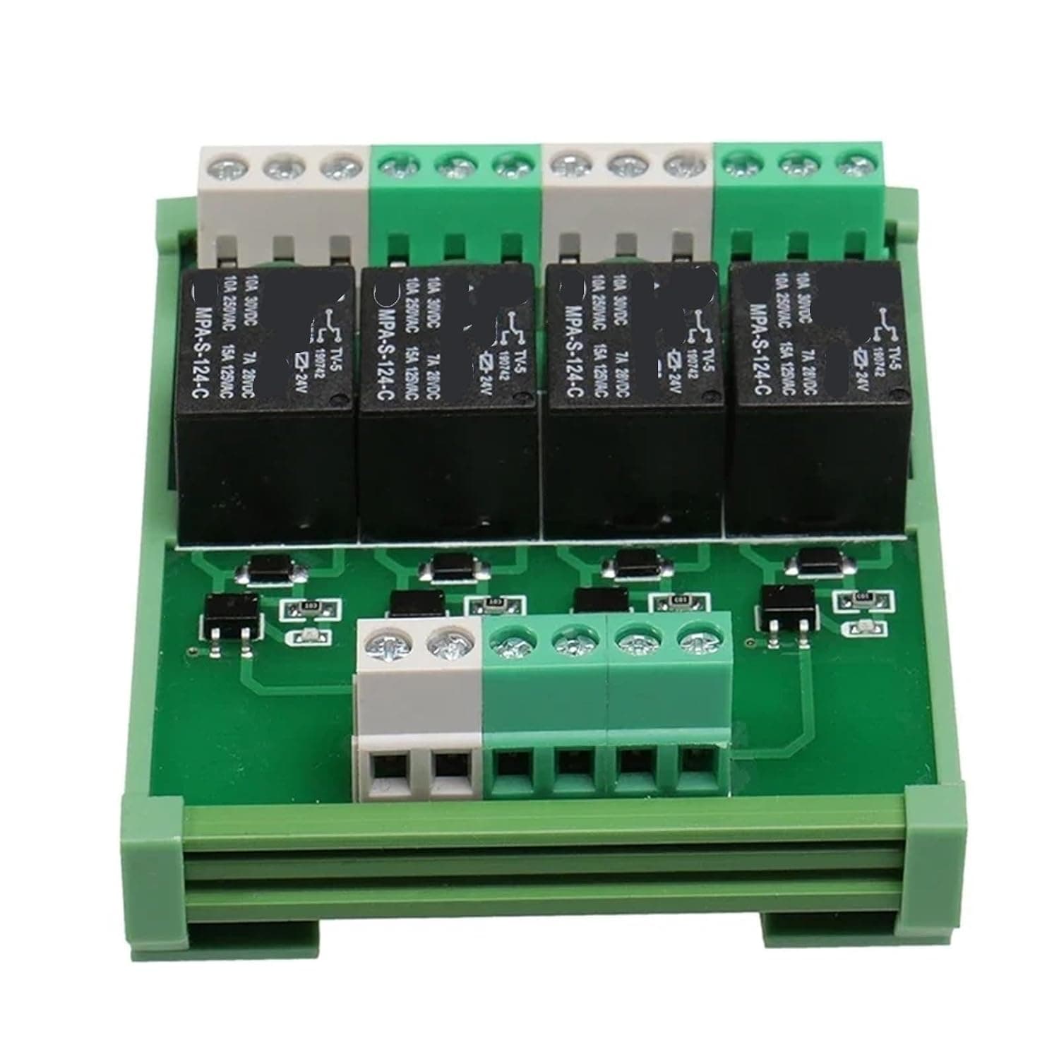 4 Channel Relay 1 SPDT Mount 12V 24V DC/AC Interface Relay 220V 230V 5VDC 1Pcs(FY-T734-5VDC)