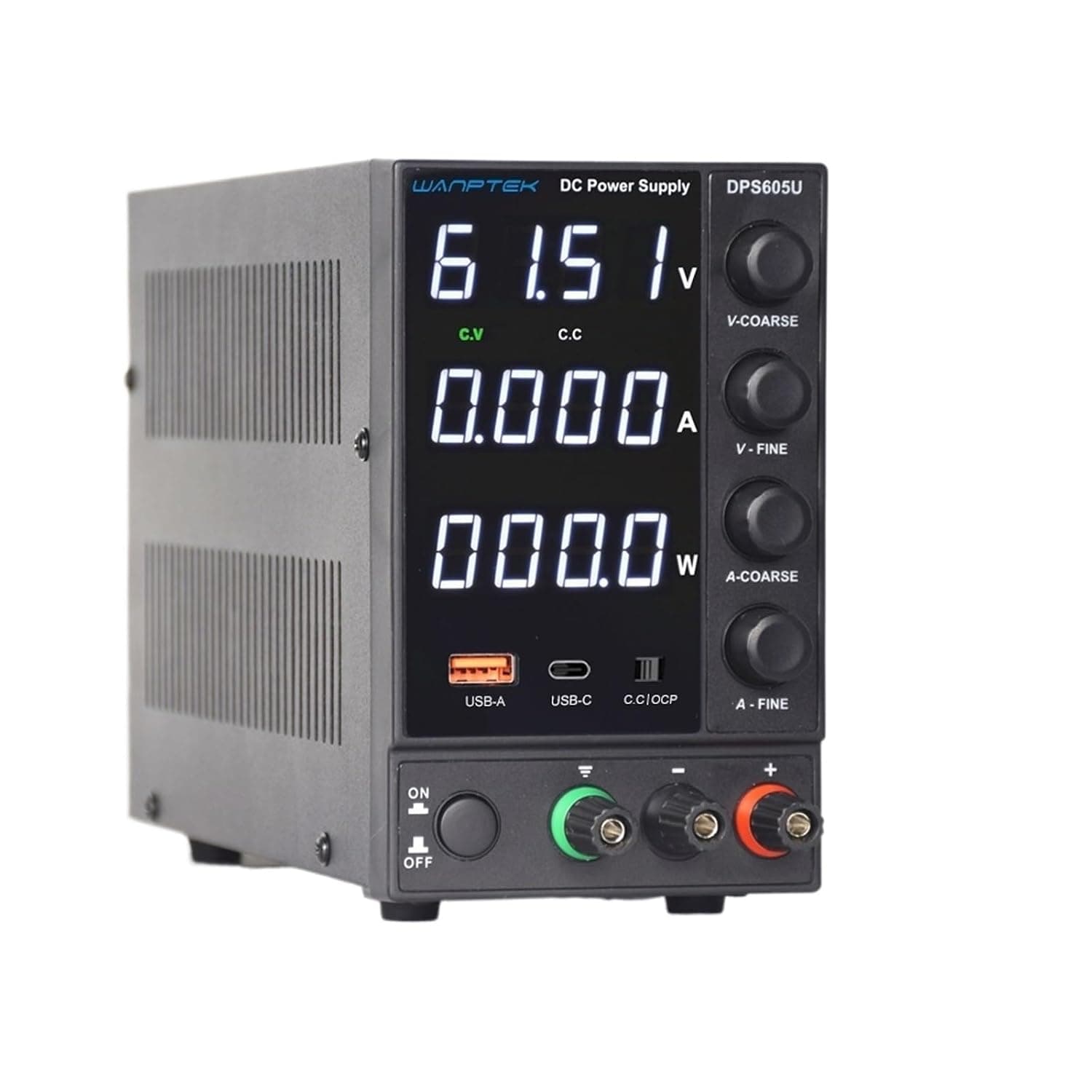 1PCS Adjustable Power Supply 30V 10A 60V 5A with USB & Type C Regulated Switching Lab Bench Power Supply(DPS605U 60V 5A)
