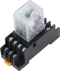 Relay HH54P MY4NJ Plug-in Relay PYF14A DC/AC 12v 24v 36v 48v 110v 220v DC/AC 5A Silver Contact 14pins 4PDT rele Socket(Dc,12V)