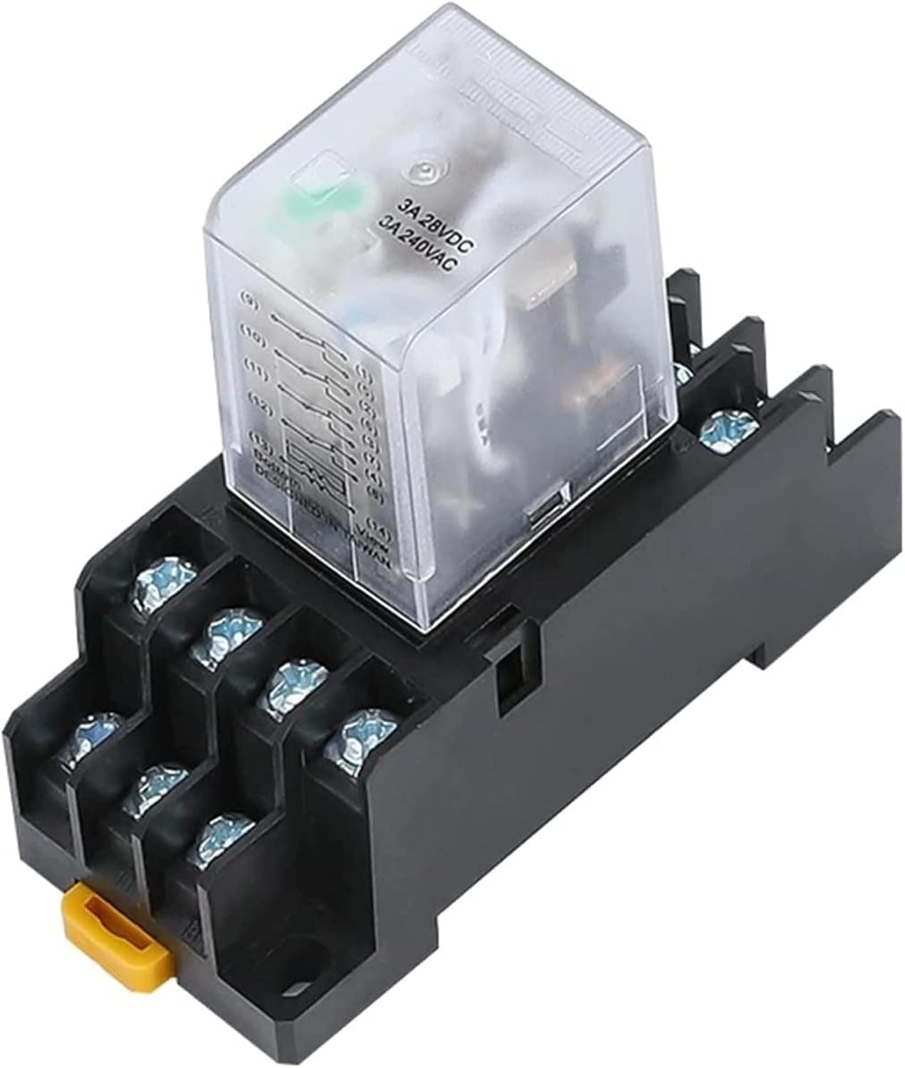 Relay HH54P MY4NJ Plug-in Relay PYF14A DC/AC 12v 24v 36v 48v 110v 220v DC/AC 5A Silver Contact 14pins 4PDT rele Socket(Dc,12V)