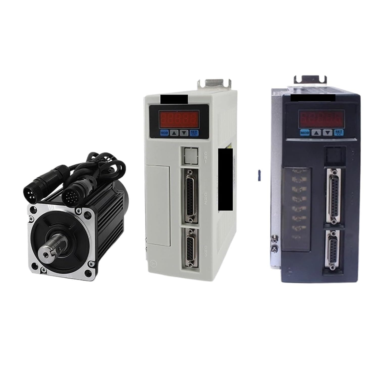 Servo Motor 80ST-M04025 220V 1000W AC Servo Motor 4N.m 2500RPM 1KW Single-Phase AC Drive Permanent Magnet AASD-20A Matched Driver.(White Without