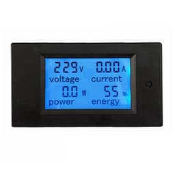 1pc 4 in 1 Meter Voltage Current Power Energy Meter Gauge AC 80-260V 20A 100A Voltmeter Ammeter Watt Power Meter Blue Backlight(100A)