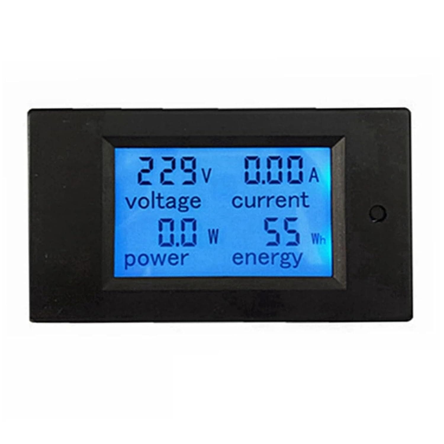 1pc 4 in 1 Meter Voltage Current Power Energy Meter Gauge AC 80-260V 20A 100A Voltmeter Ammeter Watt Power Meter Blue Backlight(100A)