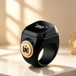 Electronic Finger Counter,20mm (10) Smart Tasbih Counter APP Support Digital Counter Prayer Reminder Rings, Waterproof 4 Digit Digital Handheld Tally