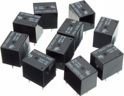 Relay 5Pcs 5V 12V 24VDC Power SRA-05VDC-CL SRA-12VDC-CL SRA-24VDC-CL 5Pin Relays 20A PCB Type Black Automobile(12V)