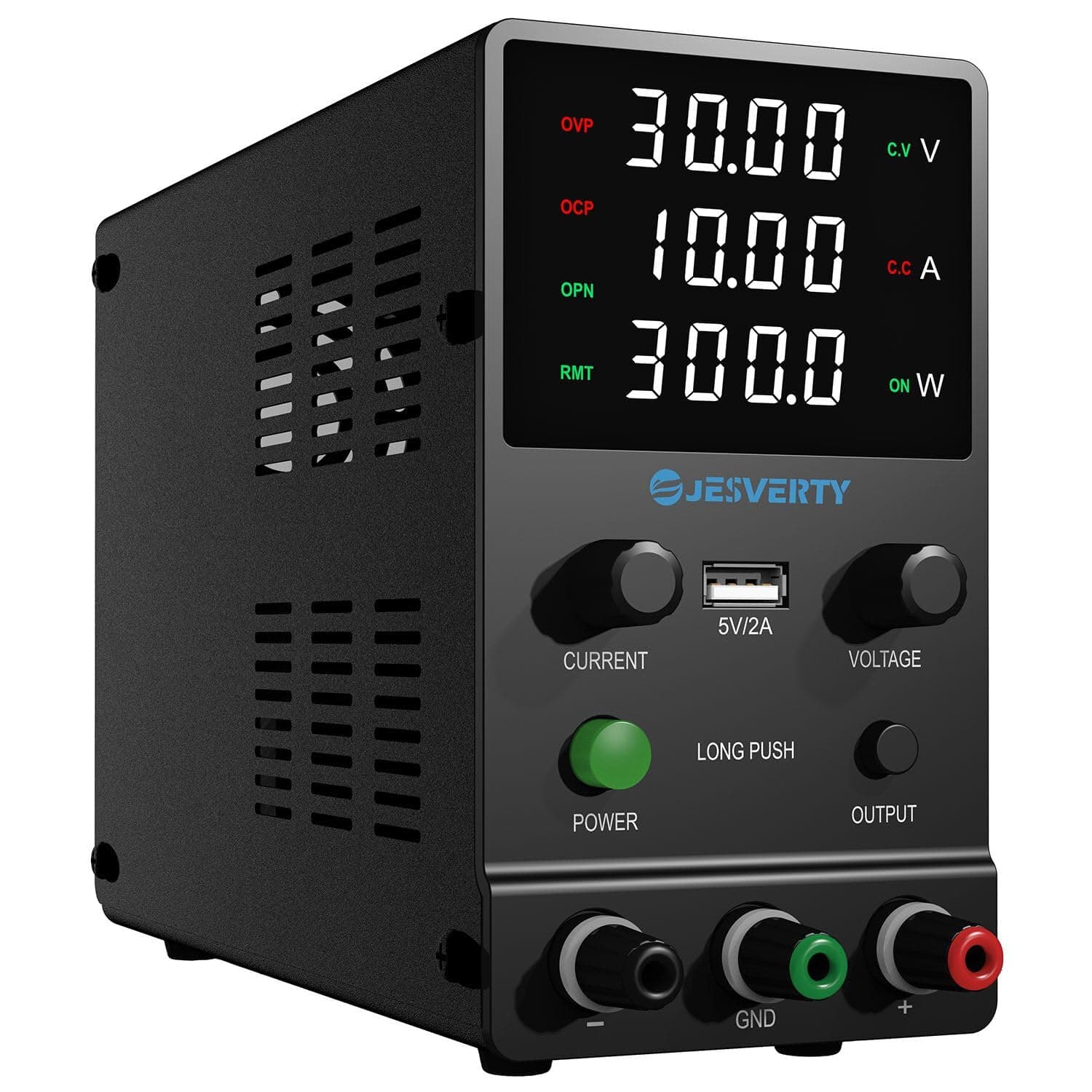 DC Power Supply Variable, 0-30V 0-10A Adjustable Switching DC Regulated Bench Power Supply with Encoder Knob, Output On/Off Switch, 4-Digit LED